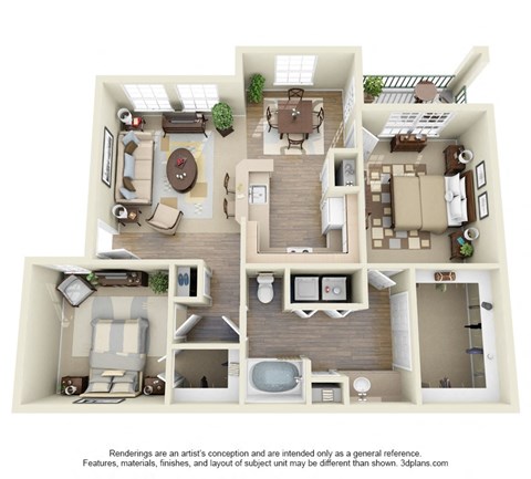 2 bed 1 bath at Montfort Place Apartments, Dallas